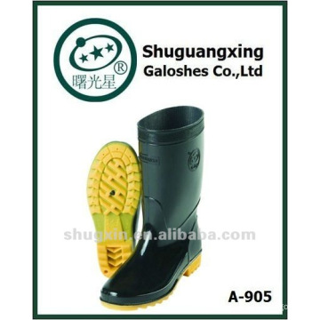 robuste Männer pvc halbe Regen Stiefel Sicherheitsschuhe